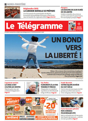 Le Télégramme (3 Éditions) Du Vendredi 29 Mai 2020