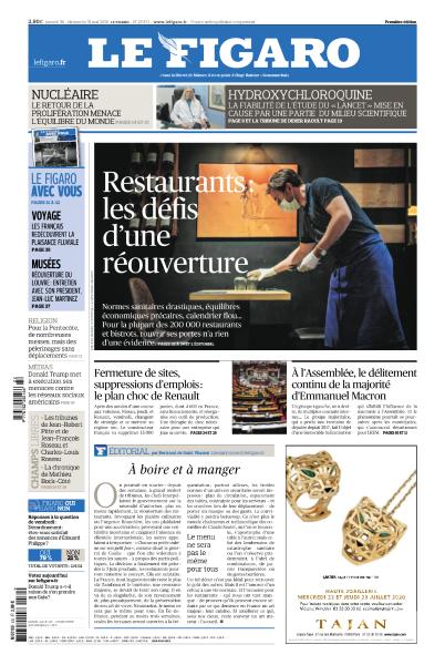 Le Figaro Du Samedi 30 Mai & Lundi 1er Juin 2020