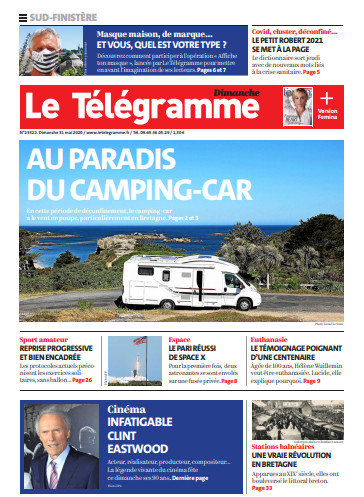 Le Télégramme (3 Éditions) Du Dimanche 31 Mai 2020
