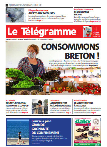 Le Télégramme (3 Éditions) Du Vendredi 5 Juin 2020