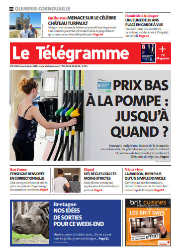 Le Télégramme (3 Éditions) Du Samedi 6 Juin 2020