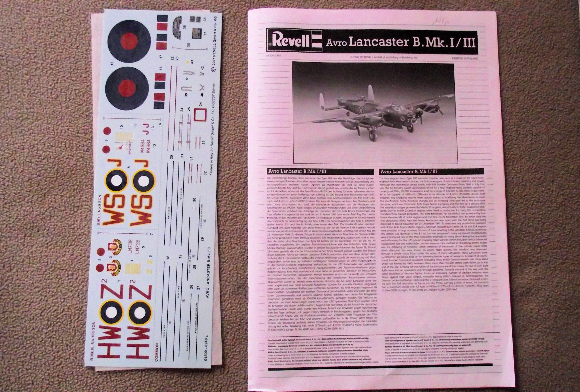 Avro Lancaster Revell au 1x72 O873