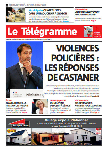 Le Télégramme (4 Éditions) Du Mardi 9 Juin 2020