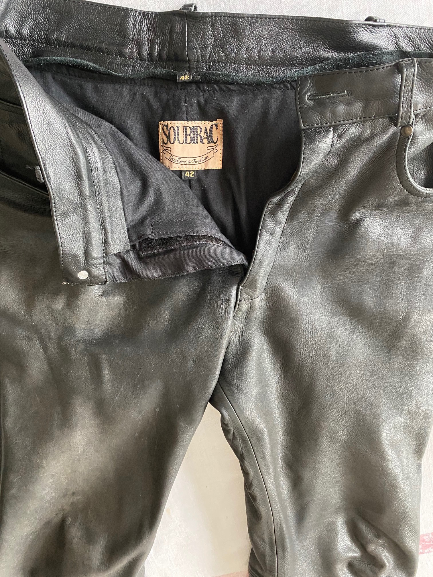 Vente pantalon cuir Soubirac [VENDU] Cb49