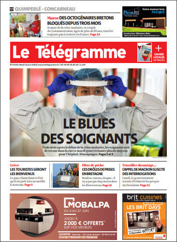 Le Télégramme (3 Éditions) Du Mardi 16 Juin 2020