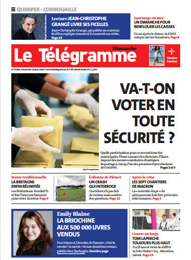 Le Télégramme (4 Éditions) Du Dimanche 28 Juin 2020