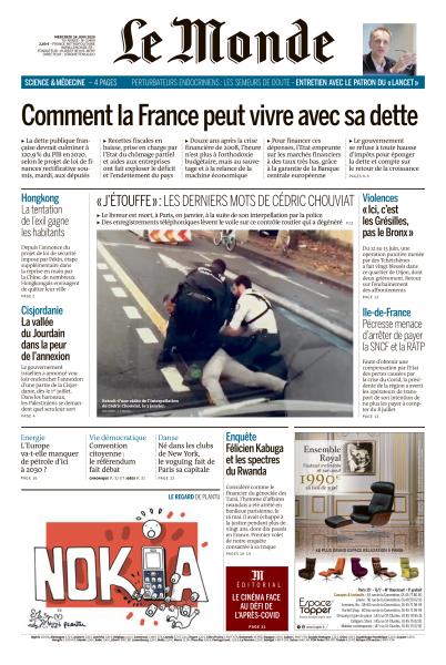 Le Monde Du Mercredi 24 Juin 2020