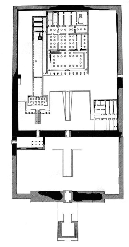 Plan du temple de Thoutmosis III - Louxor