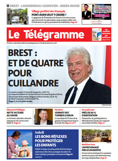 Le Télégramme (3 Éditions) Du Lundi 29 Juin 2020