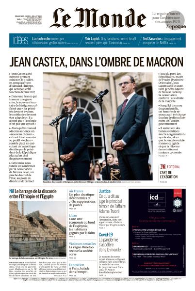 Le Monde Du Dimanche 5 & Lundi 6 Juillet 2020
