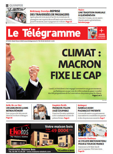 Le Télégramme (3 Éditions) Du Mardi 30 Juin 2020