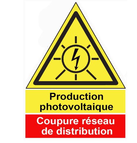 Schéma d'implantation des étiquettes photovoltaïques