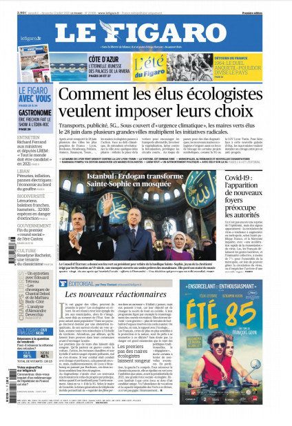 Le Figaro Du Samedi 11 & Dimanche 12 Juillet 2020