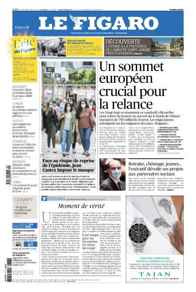 Le Figaro & 3 Supplément spécial Du Vendredi 17 Juillet 2020