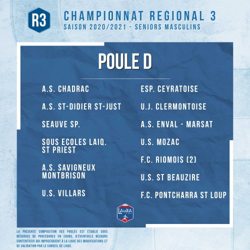 Poules R3 - Saison 2020/2021 Cwbj