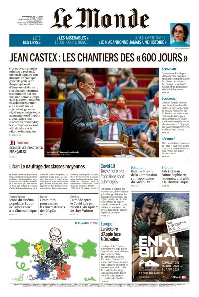 Le Monde Du Vendredi 17 Juillet 2020