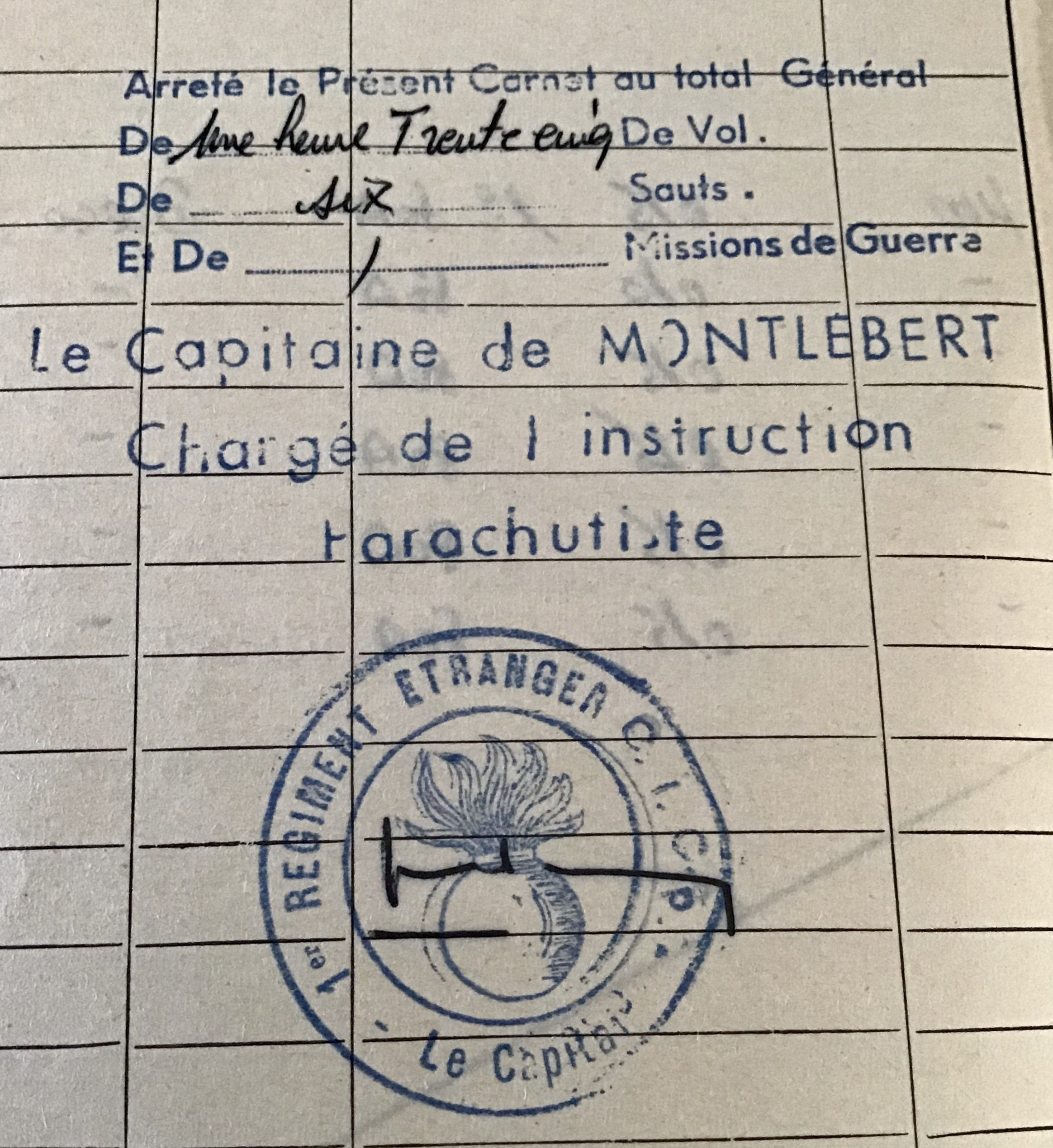 Carnet brevet de parachutiste  Js10