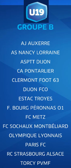 U19 NAT - Groupe B - Saison 2020/2021 P51u