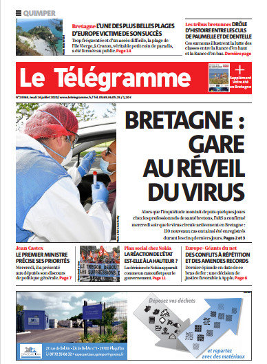 Le Télégramme (3 Éditions) Du Jeudi 16 Juillet 2020 