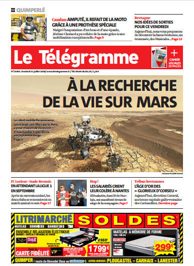 Le Télégramme (3 Éditions) Du Vendredi 31 Juillet 2020