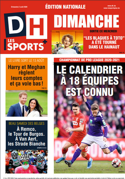 LA DERNIÈRE HEURE Edition Nationale Du Dimanche 2 Août 2020 