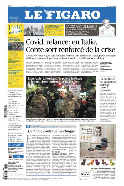 Le Figaro Du Lundi 3 Août 2020