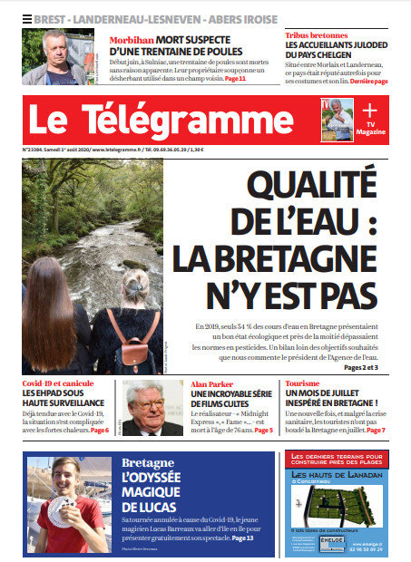 Le Télégramme (3 Éditions) Du Samedi 1er Août 2020