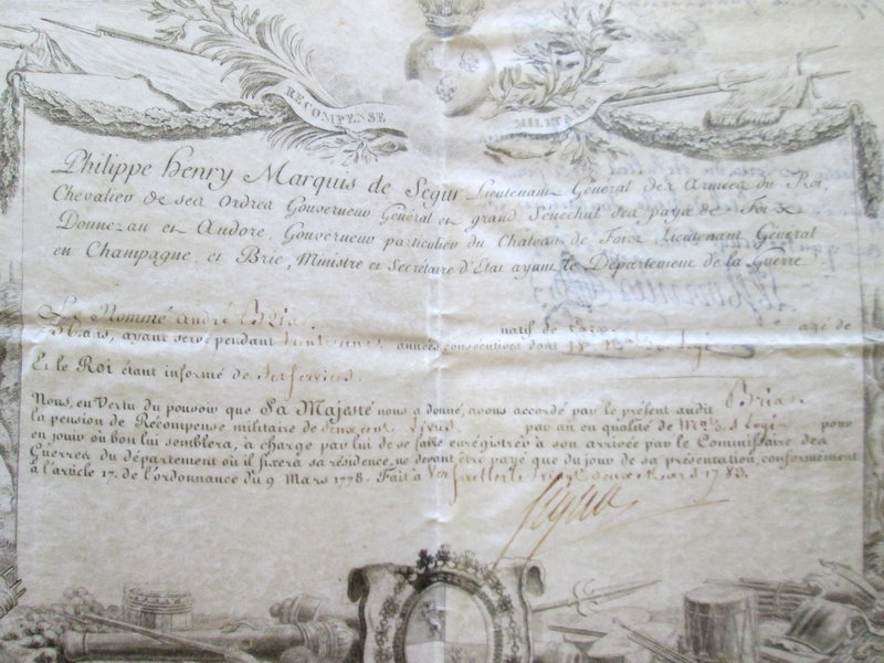 Récompense militaire Carabiniers de Monsieur 1783 A2rm