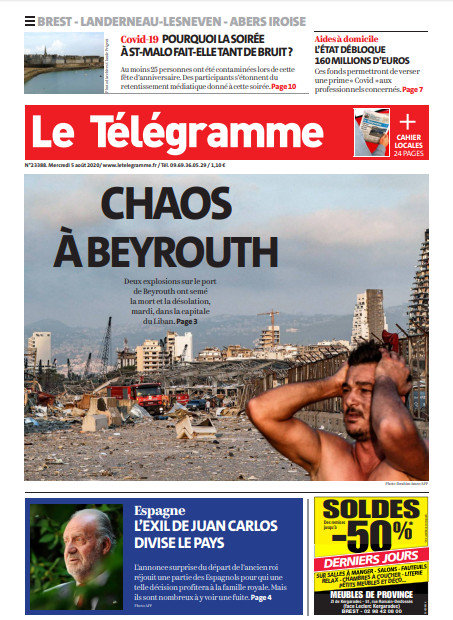 Le Télégramme (3 Éditions) Du Mercredi 5 Août 2020