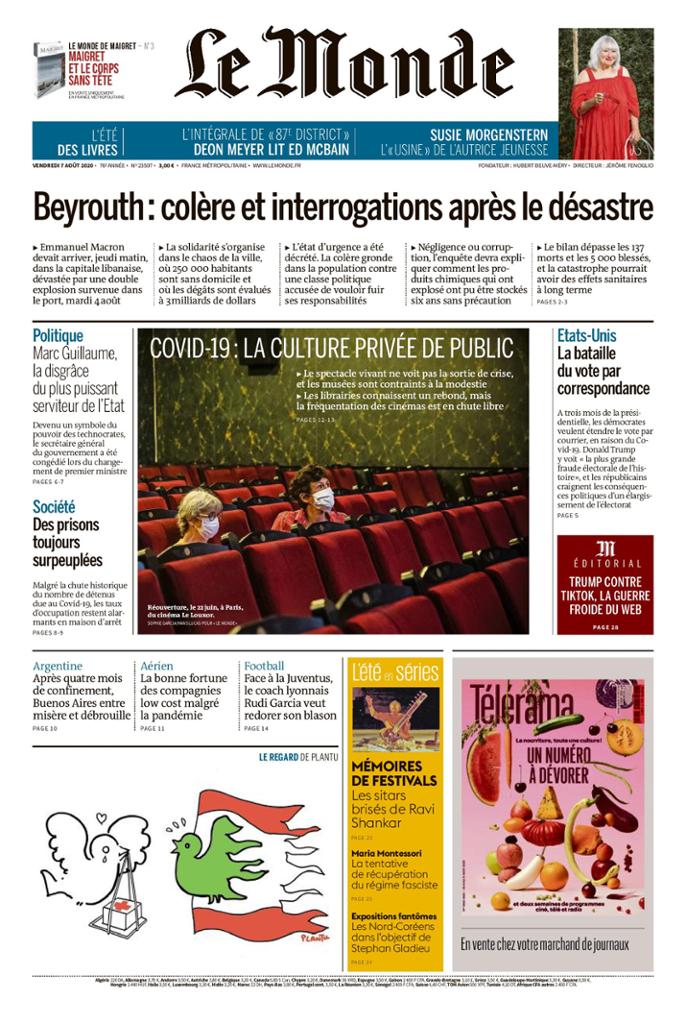 Le Monde Du Vendredi 7 Août 2020