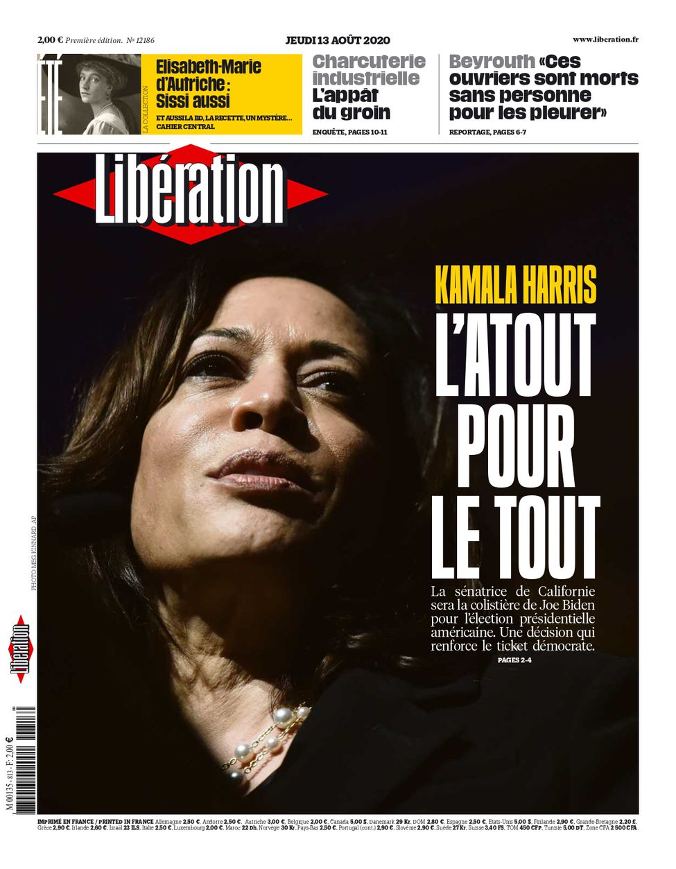 Libération Du Jeudi 13 Août 2020
