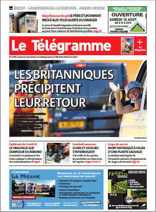 Le Télégramme (3 Éditions) Du Samedi 15 Août 2020