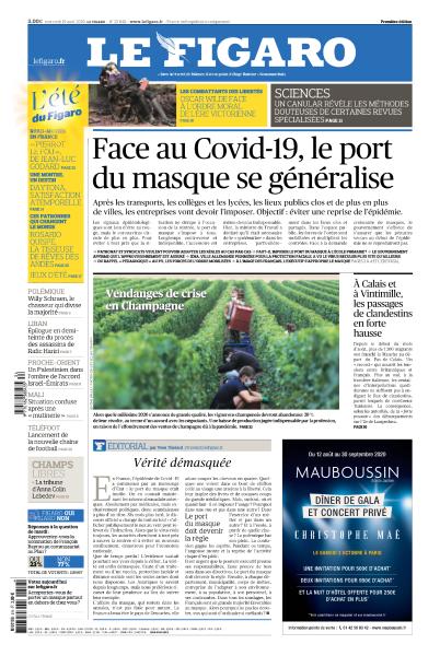 Le Figaro Du Mercredi 19 Août 2020