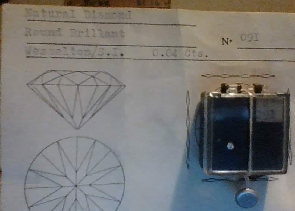 Diamant(0.04ct), Vieux certificat K2ni