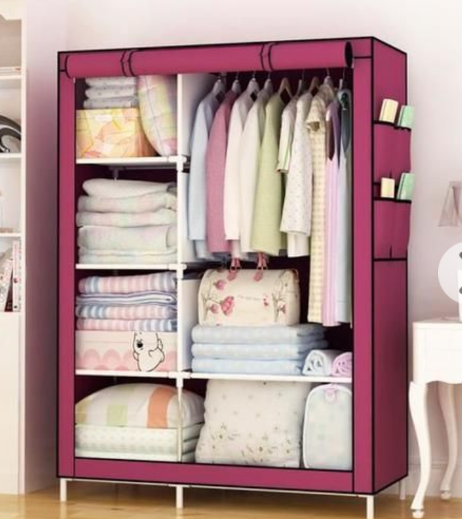 Wolka Armoire de rangement penderie dressing en tissu avec 5 étagères