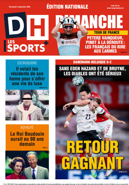 LA DERNIERE HEURE Edition Nationale Du Dimanche 6 Septembre 2020