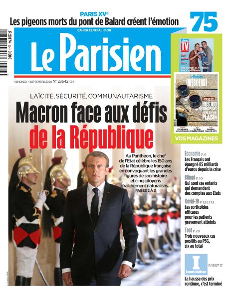 Le Parisien Du Vendredi 4 Septembre 2020