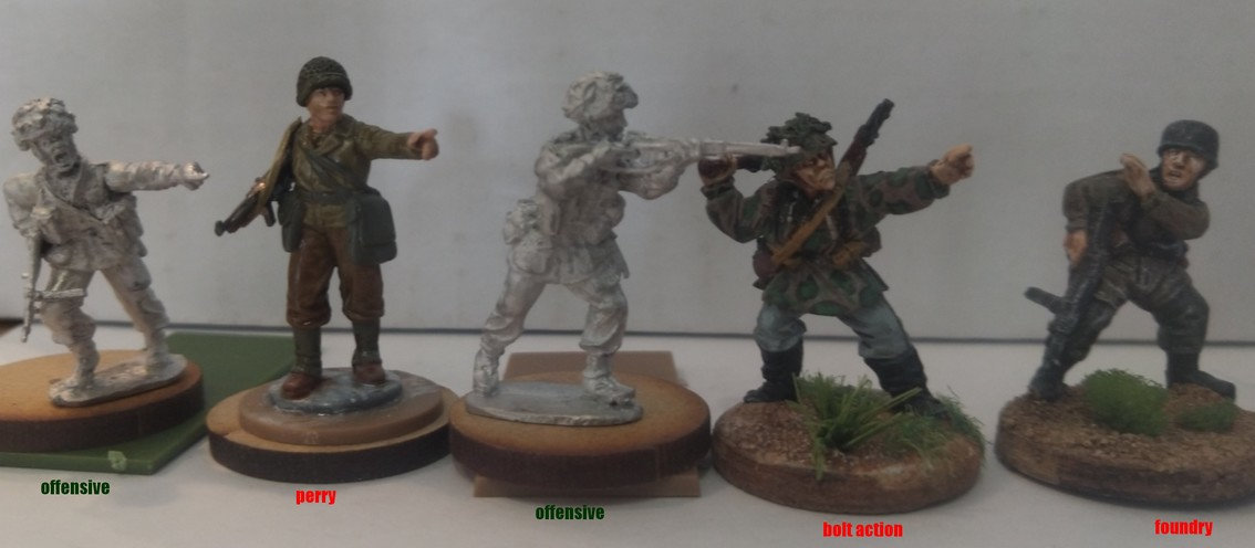 comparaison : offensive miniatures / perry plastic / warlord games "bolt action"/artizan/perry plastics 4ly0