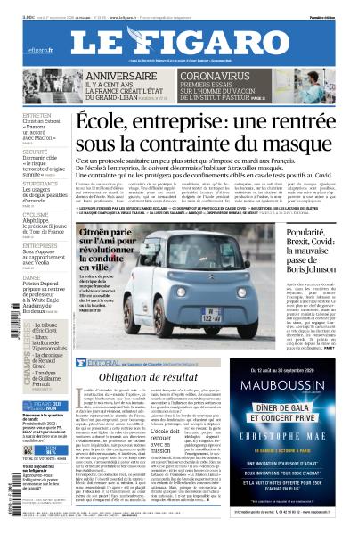 Le Figaro Du Mardi 1er septembre 2020