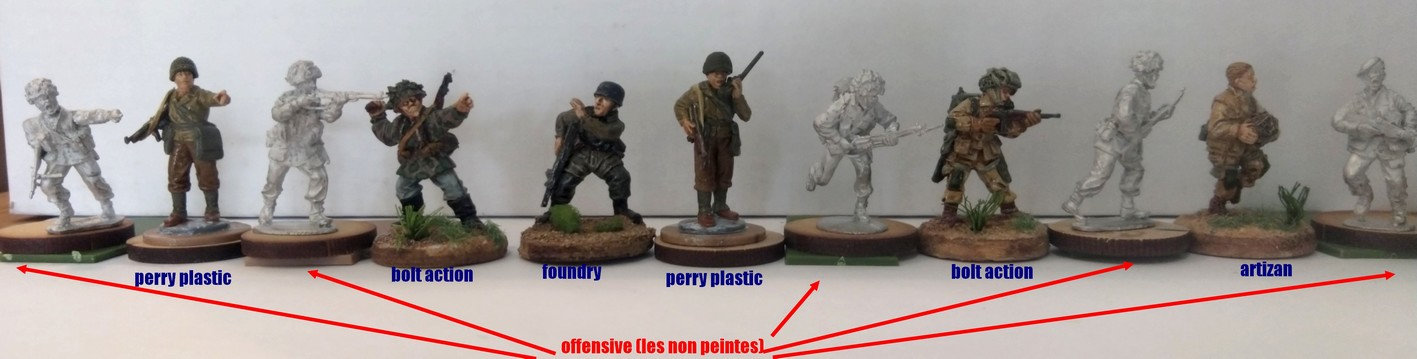comparaison : offensive miniatures / perry plastic / warlord games "bolt action"/artizan/perry plastics Pxcg