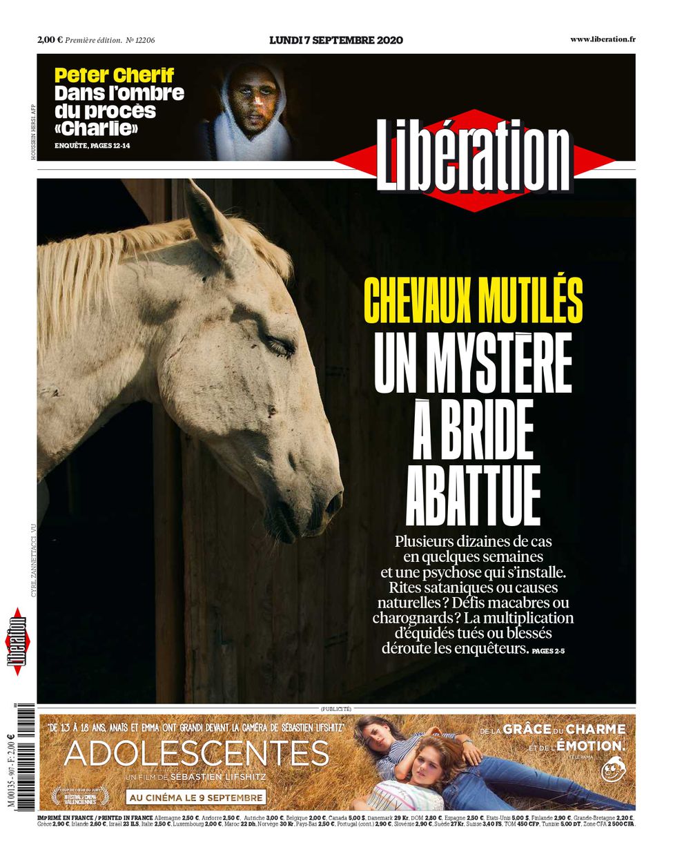 Libération Du Lundi 7 Septembre 2020