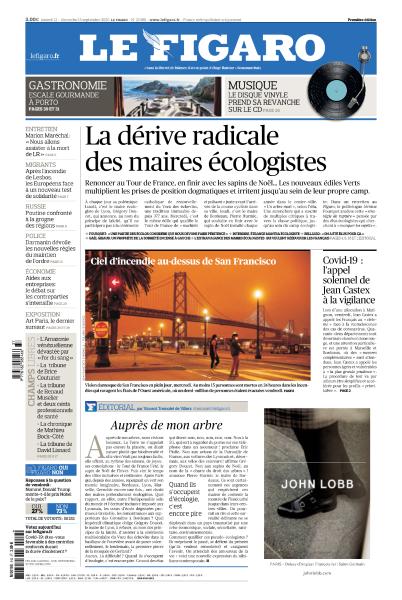 Le Figaro Du Samedi 12 & Dimanche 13 Septembre 2020 