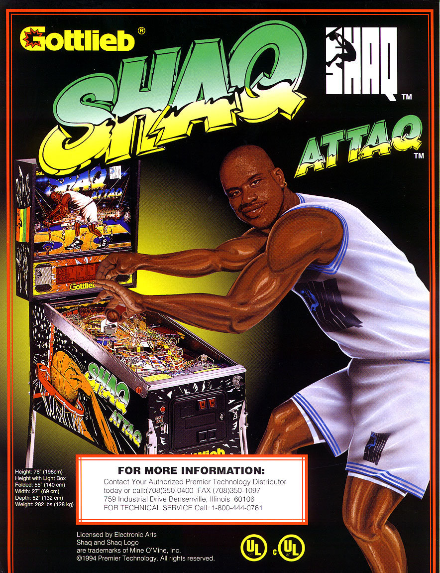 Shaq Attaq ( Gottlieb 1995 ) Vpx Edition 