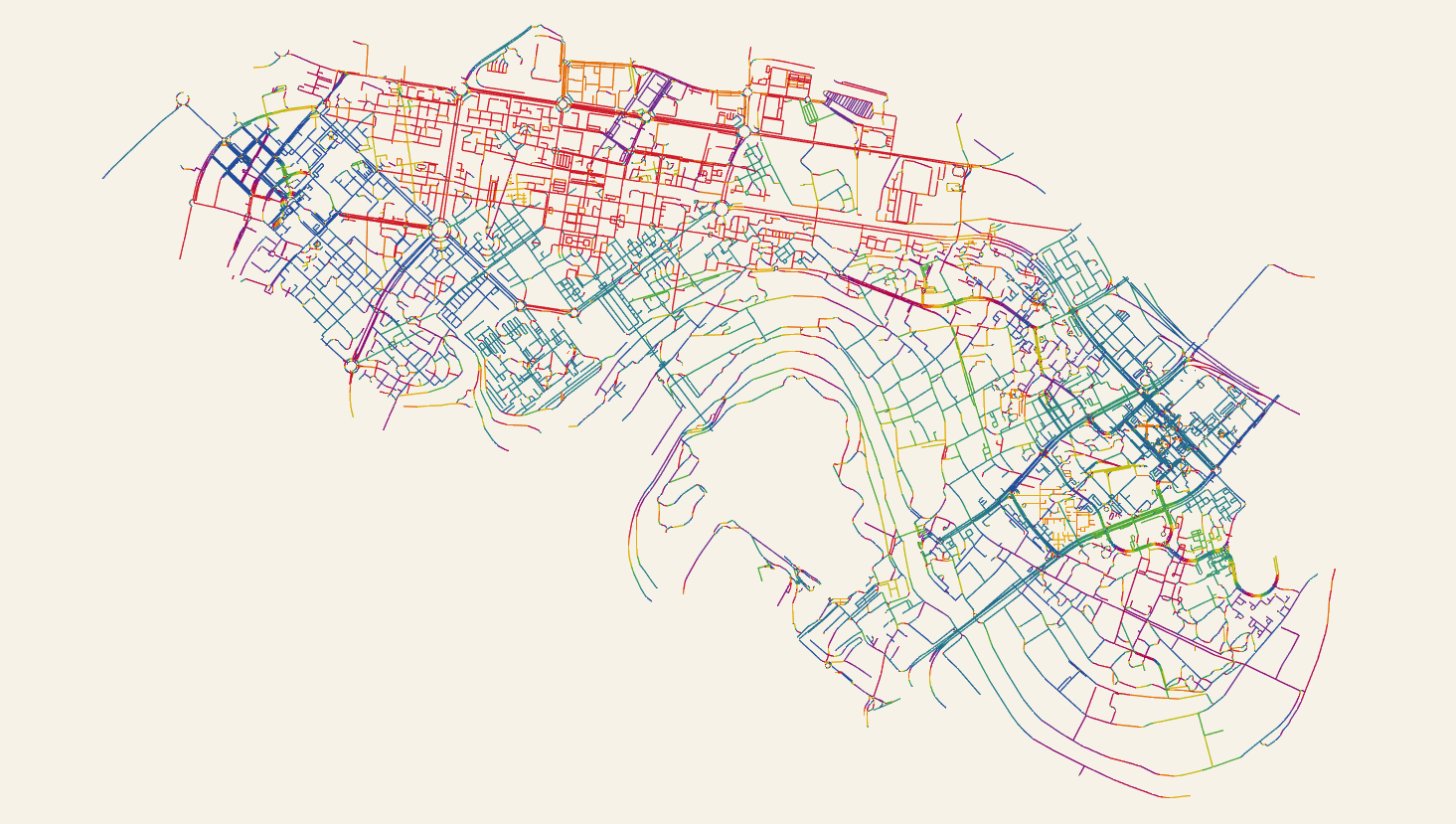 twenty accent happiness Cartographie de la morphologie urbaine en couleur | Veille cartographique  2.0