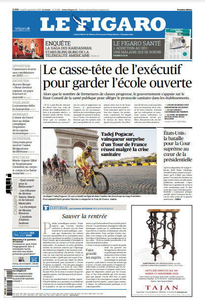 Le Figaro Du Lundi 21 Septembre 2020