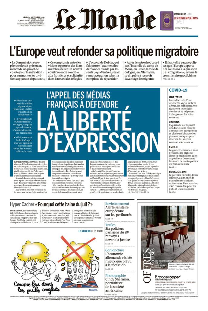  Le Monde Du Jeudi 24 Septembre 2020