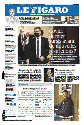 Le Figaro & 3 Supplément spécial Du Vendredi 2 Octobre 2020