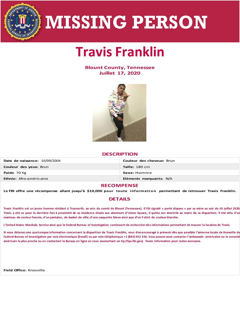 Missing Person - Travis Franklin 57rb
