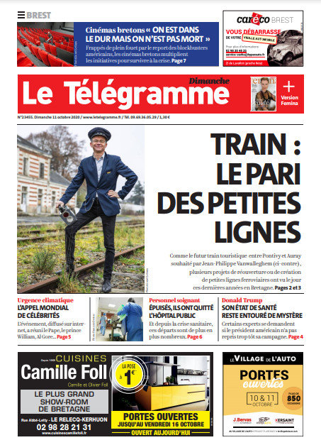 Le Télégramme (3 Éditions) Du Dimanche 11 Octobre 2020
