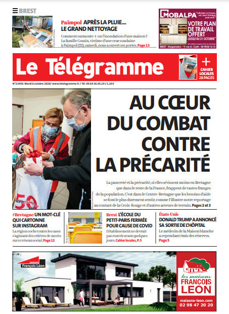 Le Télégramme (3 Éditions) Du Mardi 6 Octobre 2020